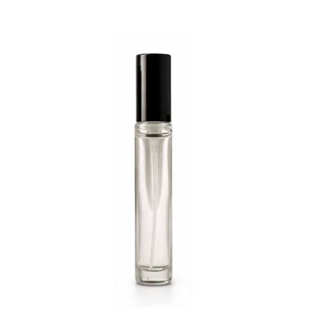 Flacon de décant de parfum vide de 10 mL avec vaporisateur et bouchon noir