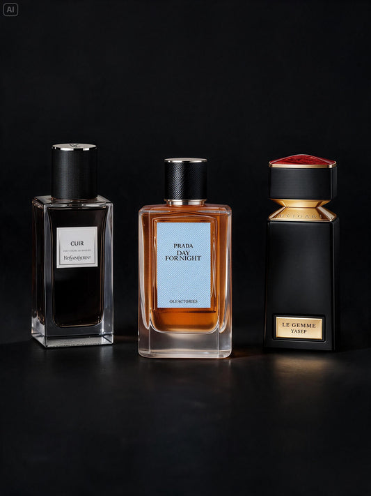 Coffret Feuilles d'Automne : Day for Night, Cuir YSL et Le Gemme Yasep en décant
